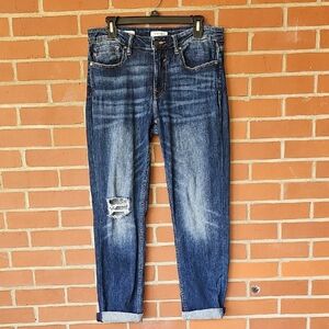 Vigoss Women's Boyfriend Jeans - Dark Blue